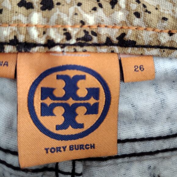 Tory Burch Snakeskin Python Print Super Skinny Jeans Women Size 26 35" TALL LONG - Picture 12 of 15